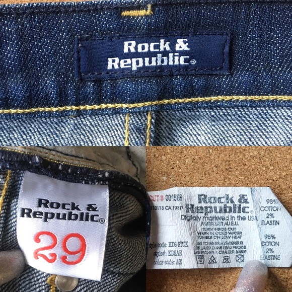 Rock & Republic Scorpion Jeans Yellow Stitch - Picture 7 of 7